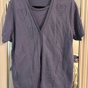 Alfred Dunner Lavender Knit Top